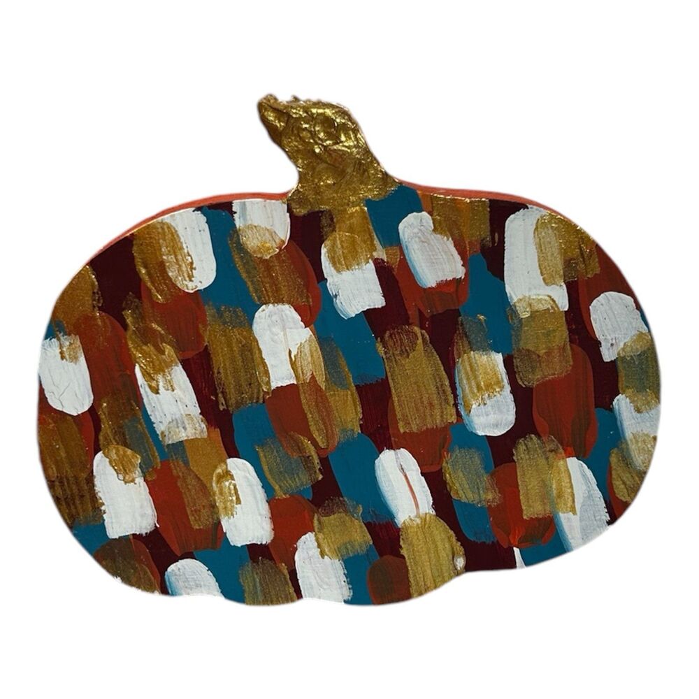 Hand Painted Multi Colored Pumpkin Home Decor